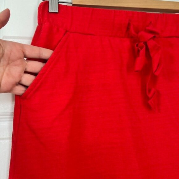 LOFT Red Skirt – XS – Lightweight with Pockets & Tie Waist - Picture 3 of 4